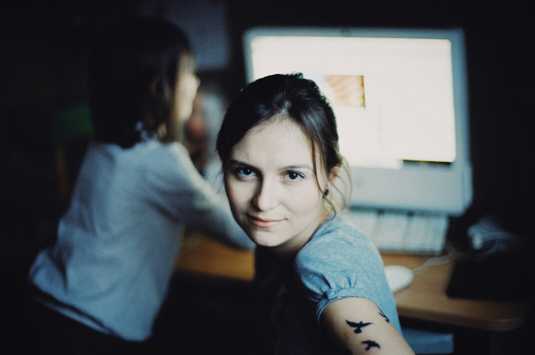 woman programmer smiling