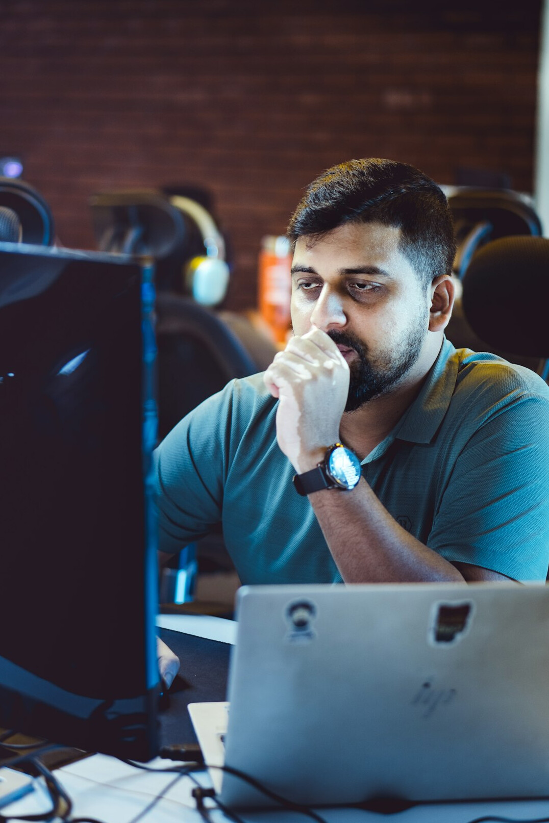 professional programmer working
